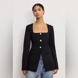 Good American Soft Stretch Ponte Sculpted Blazer